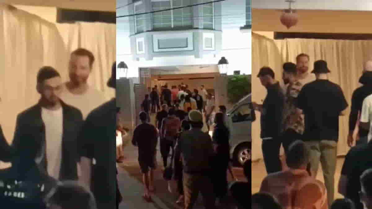 RCB Team at Siraj's New House in Hyderabad