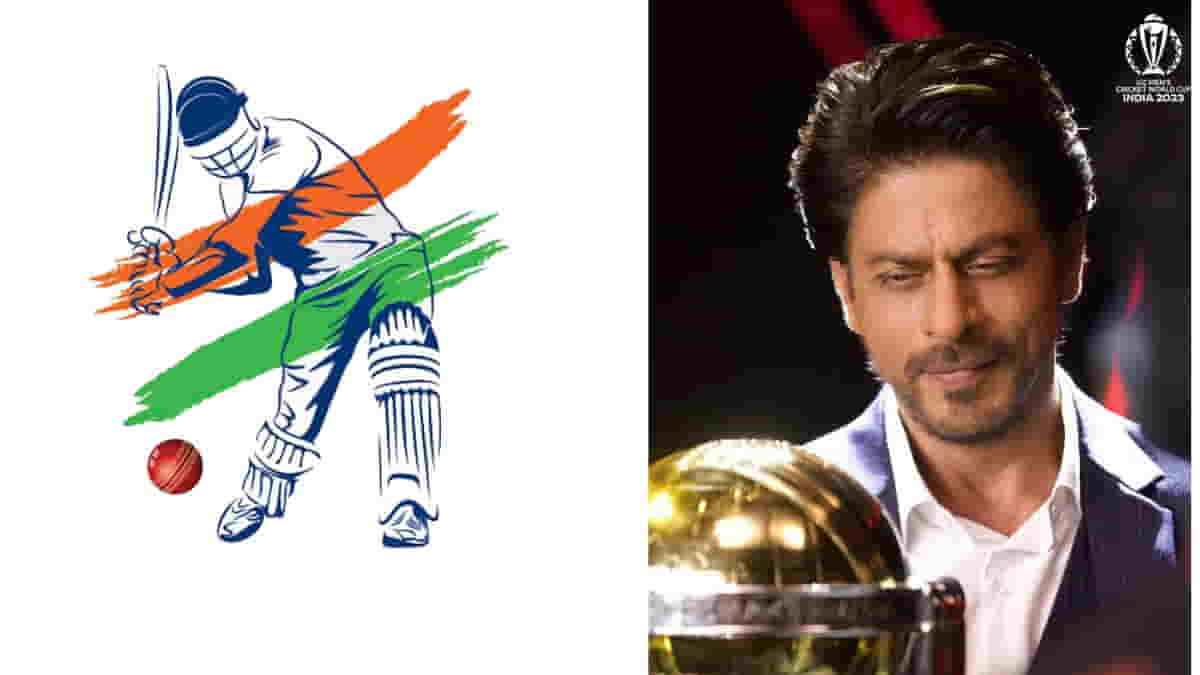 Bollywood superstar Shah Rukh Khan with the World Cup trophy (Photo credit: ICC)