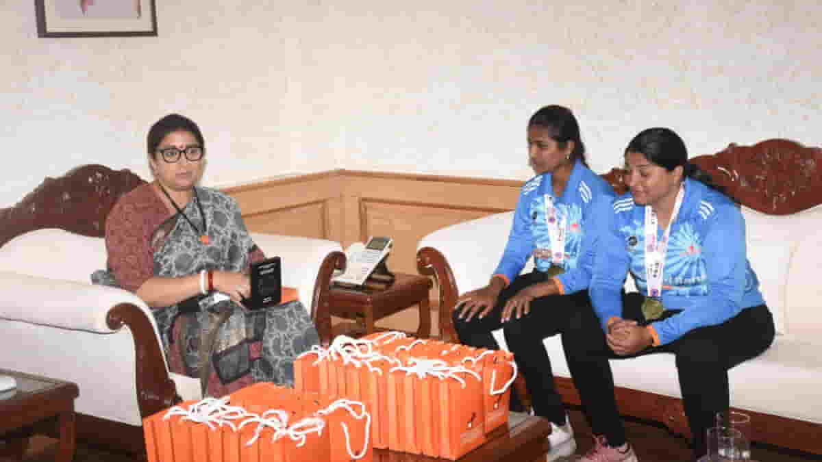 Indian Women's Blind Cricket Team Honored by Minister Smriti Irani for Winning Gold