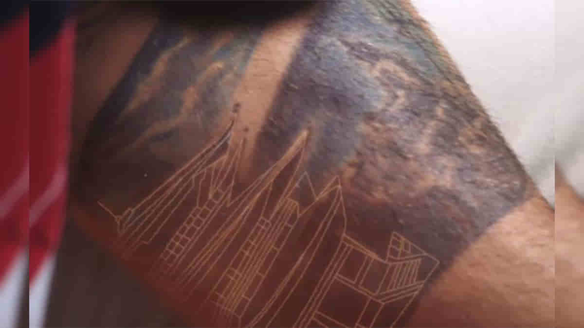 Virat Kohli Monastery Tattoo (Photo source X)