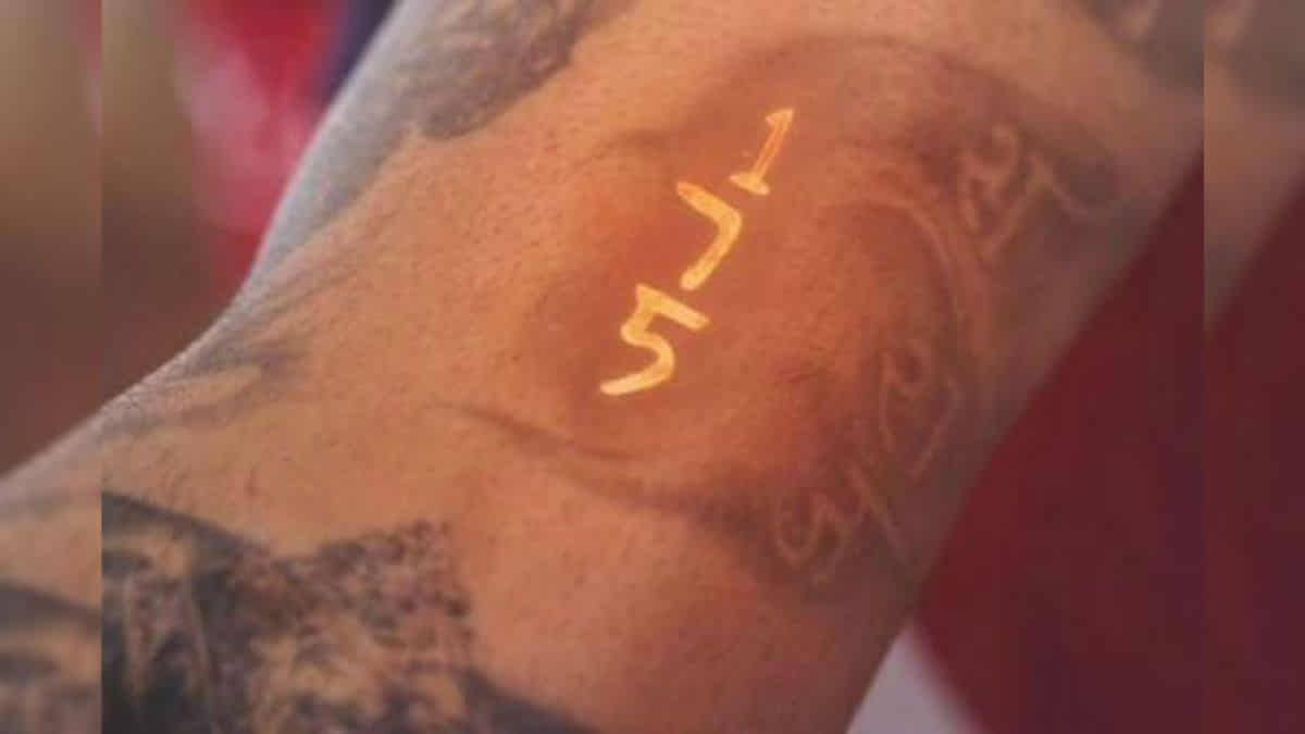 Virat Kohli's 175 ODI Cap Number Tattoo (Photo source X)