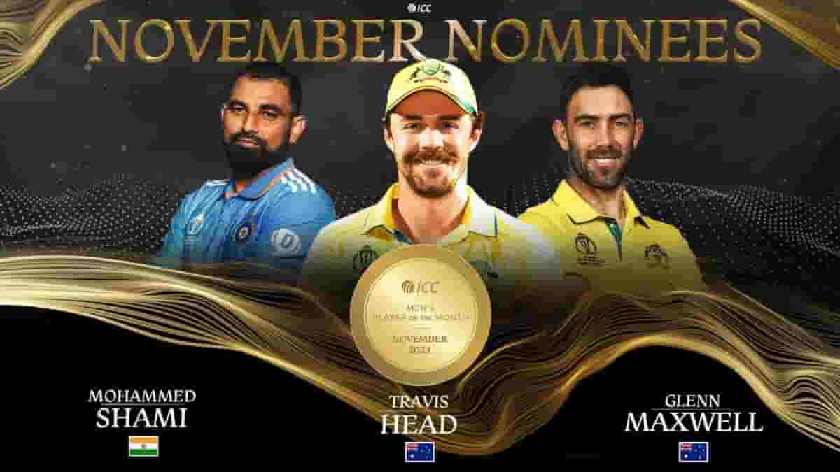 Shami, Head, Maxwell Vie for ICC Men's Player of the Month Award