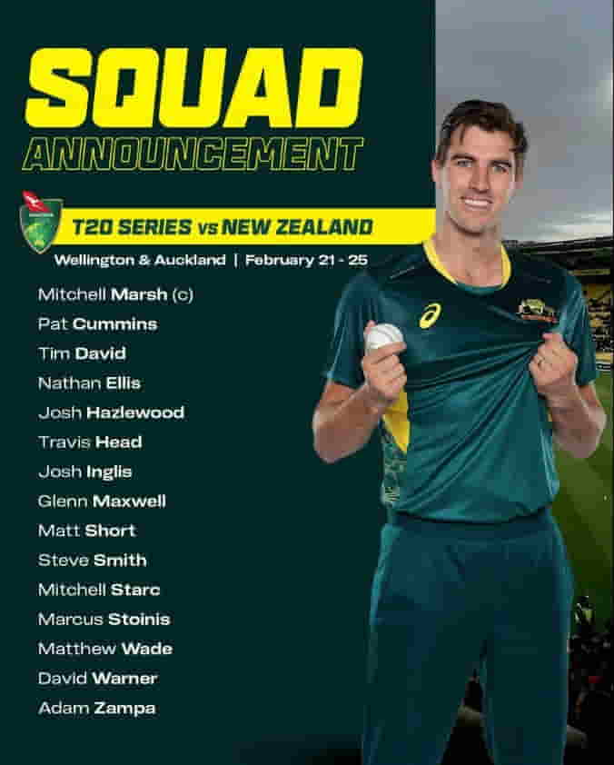 Australia Name Squad For NZ T20Is (Photo Source: IAN)