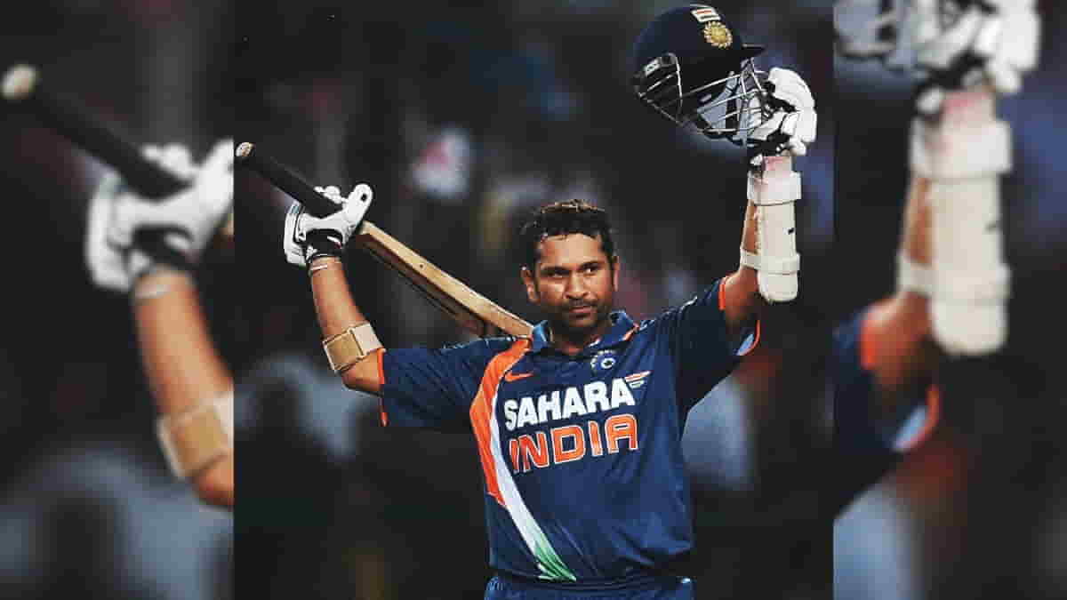 Sachin Tendulkar scores the first double-century in ODIs