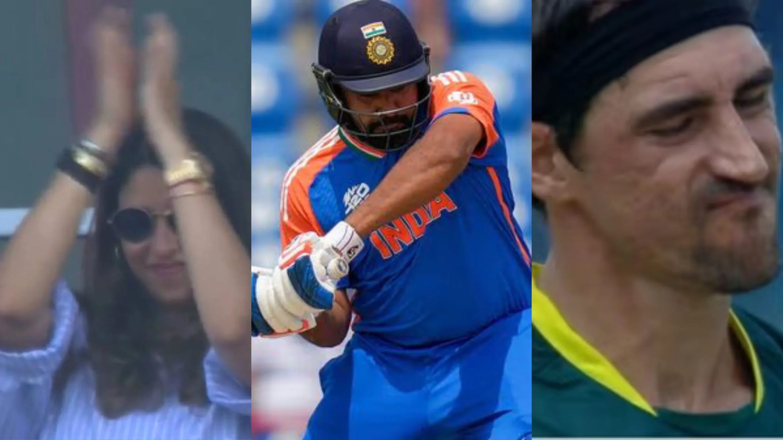 VIDEO - Ritika Sajdeh's Reaction To Rohit Sharma's Onslaught vs Mitchell Starc Has Gone Viral