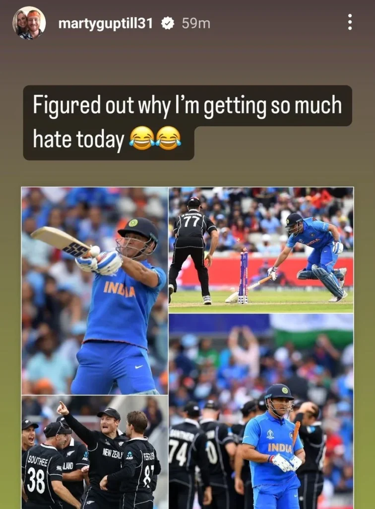Martin Guptill Took A Cheeky Dig At MS Dhoni For The Infamous 2019 World Cup Run-Out