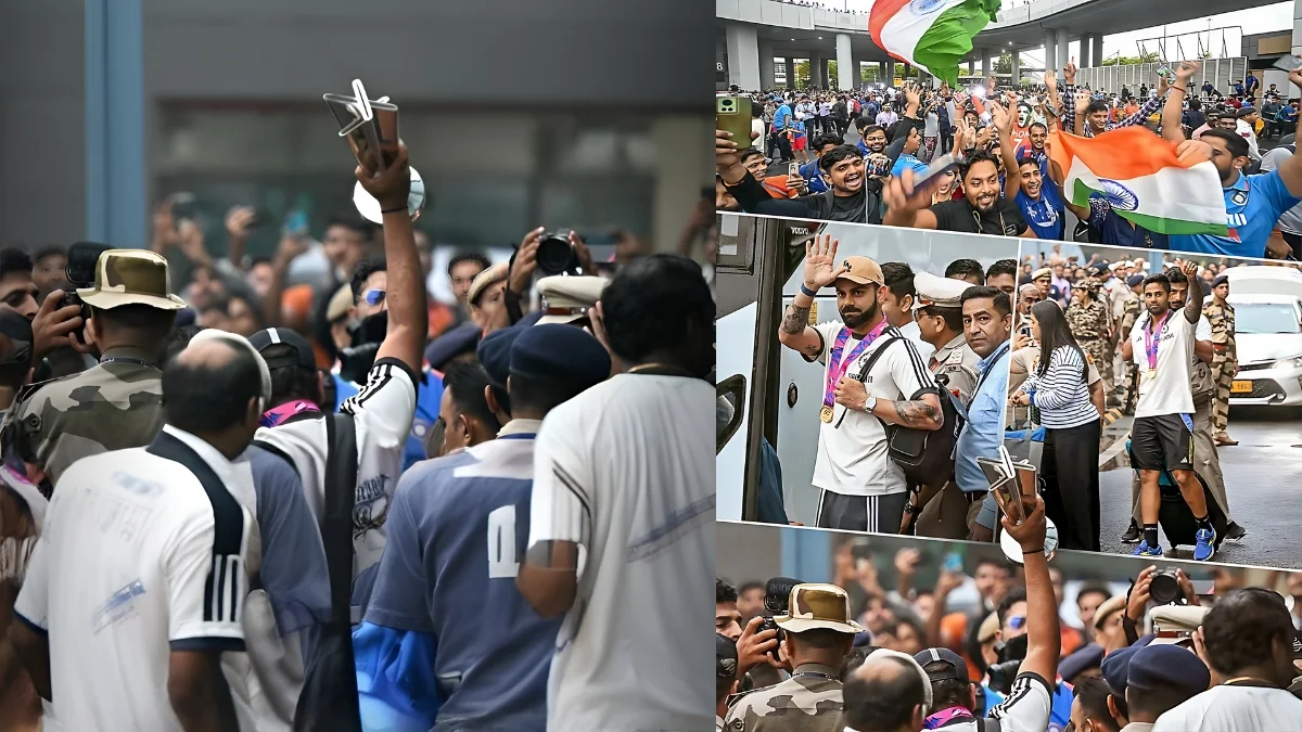 VIDEO - Rohit Sharma, Hardik Pandya And SKY Do Bhangra At Delhi Airport