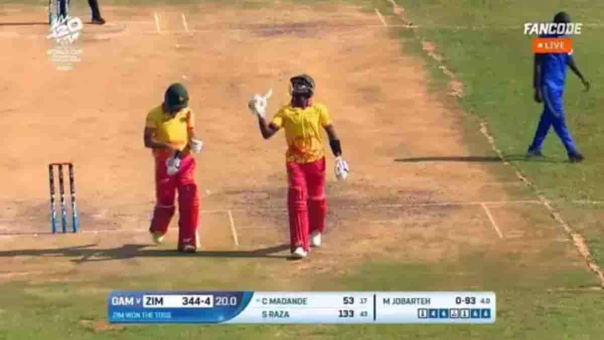 ZIM vs GAM: ZIM Registers Highest T20 Total By A Test Playing Nation
