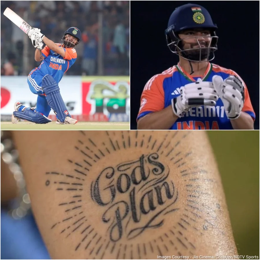 WATCH - Rinku Singh Celebrates Fifty Against Bangladesh By Pointing To His ‘God’s Plan’ Tattoo