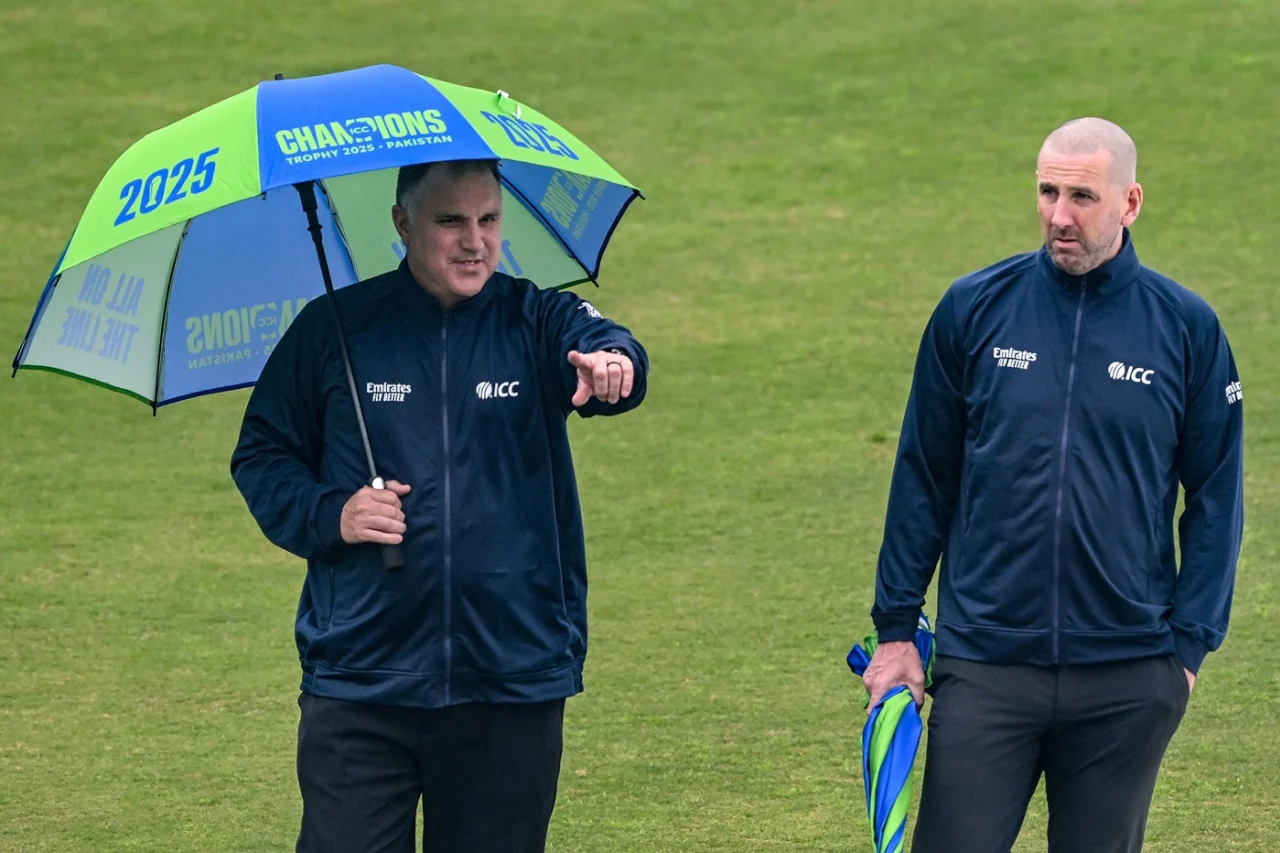 Pakistan Champions Trophy exit due to rain washout.