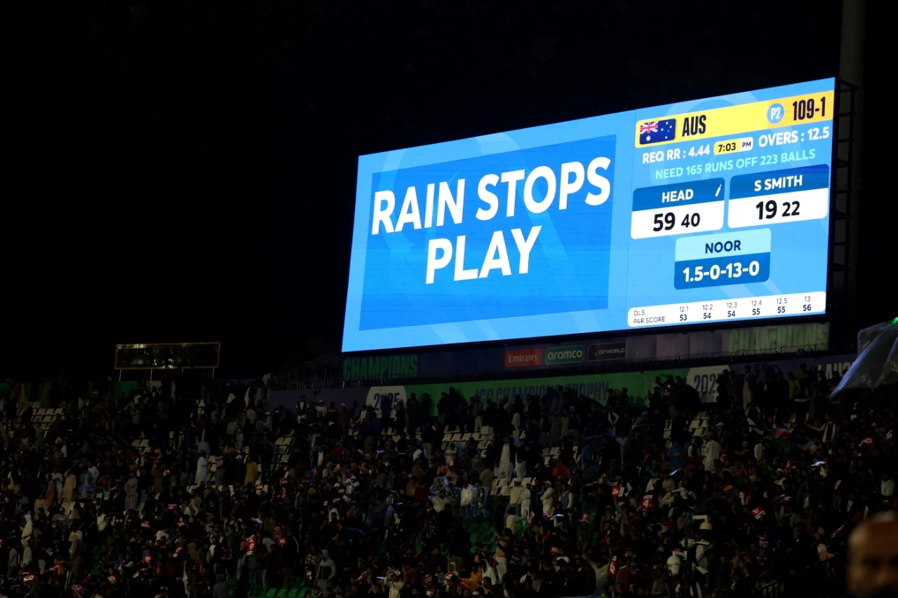 Champions Trophy 2025 AFG vs AUS: Rain Ruins The Match (Credits- ESPN)