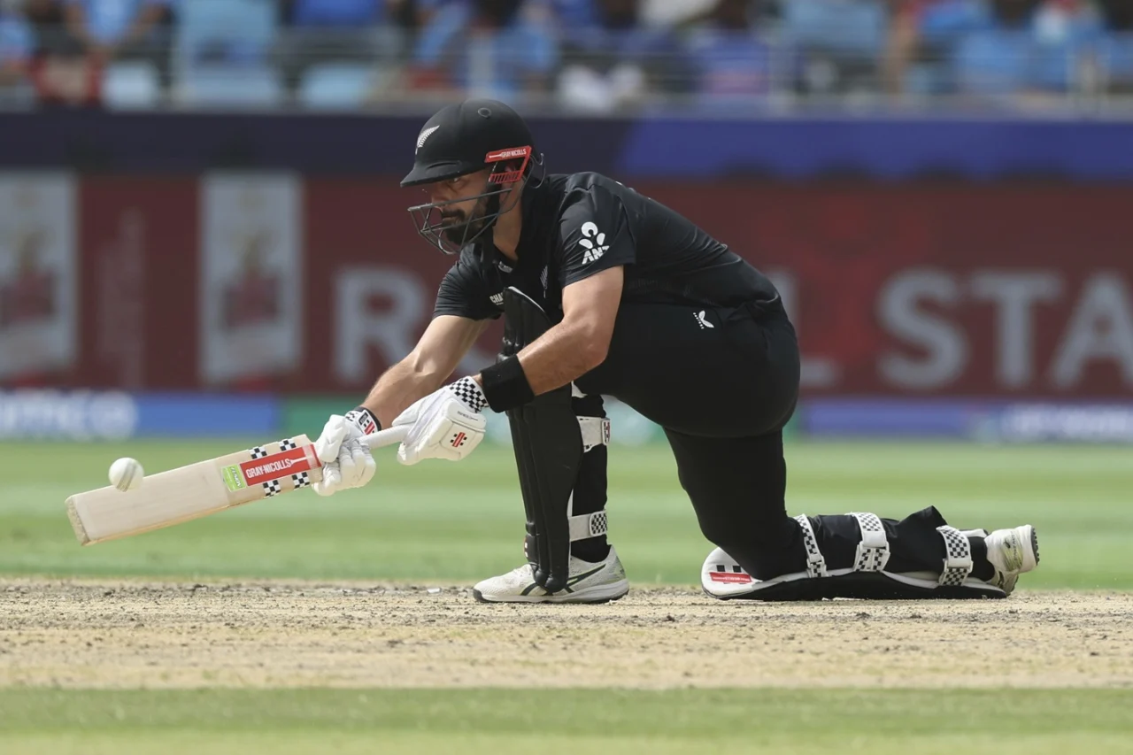 Champions Trophy 2025 IND vs NZ: Michael Bracewell's Late Cameo (Credits- ESPN)