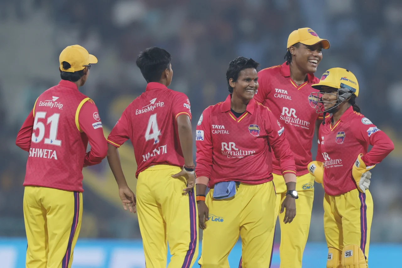 UP Warriorz vs RCB WPL 2025: Voll's 99*, Ghosh & Rana's fight, RCB eliminated. WPL records broken. Match highlights and playoff updates. (Credits- ESPN)