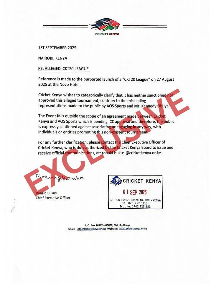 Report: Exposing Kenya Cricket- Power, Corruption, And Lost Hope