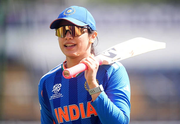India's Smriti Mandhana ahead of the Women's T20 World Cup warm up match at Sophia Gardens, Cardiff. Picture date: Monday June 8, 2026. (Photo by Mike Egerton/PA Images via Getty Images)